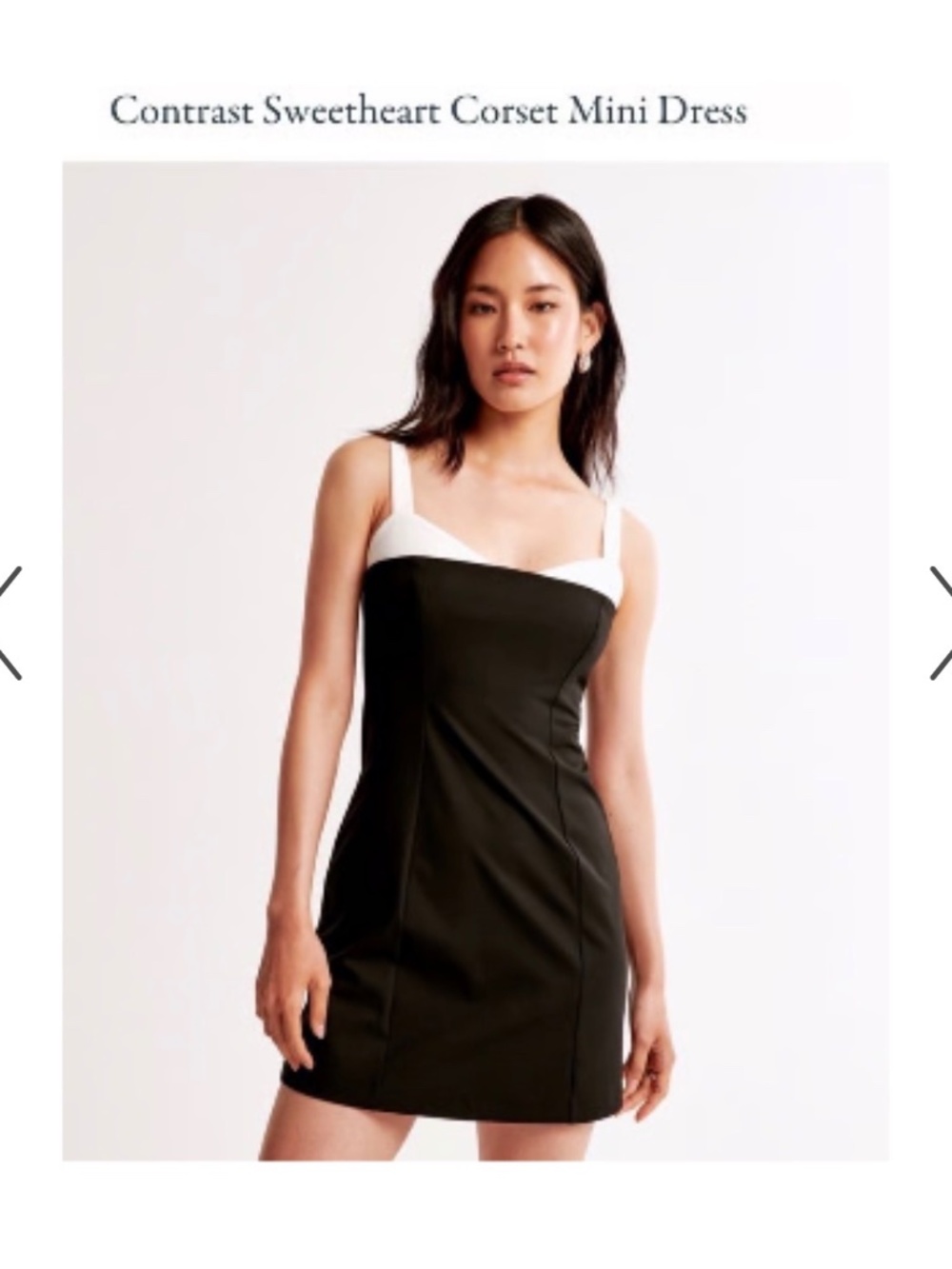 NWT Abercrombie Contrast Sweetheart Corset Mini Dress